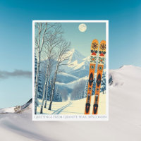 Granite Peak, Wisconsin skivakantie Briefkaart