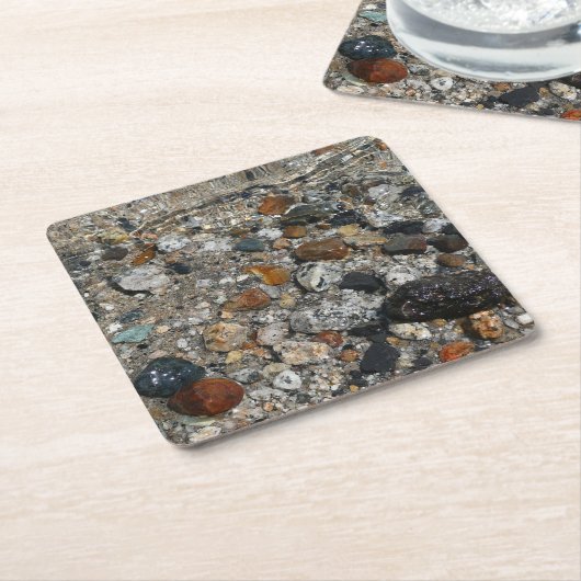 Granite Pebbles in het meer Tenaya bij Yosemite Kartonnen Onderzetters (Schuin)