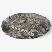 Granite Pebbles in het meer Tenaya bij Yosemite Papieren Bordje (Gekanteld)