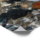Granite Pebbles in het meer Tenaya bij Yosemite Poster (Hoek)