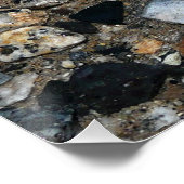 Granite Pebbles in het meer Tenaya bij Yosemite Poster (Hoek)