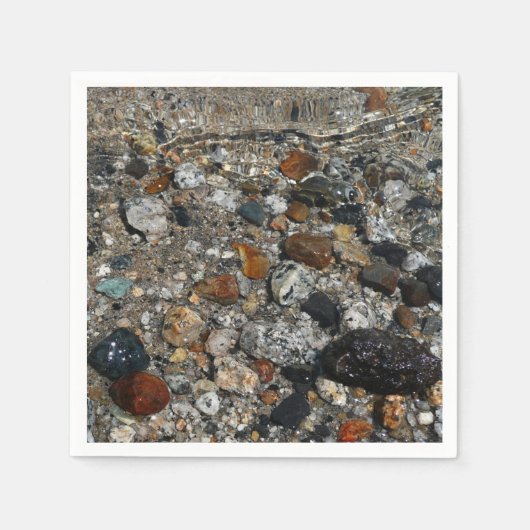 Granite Pebbles in het meer Tenaya bij Yosemite Servetten (Voorkant)