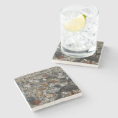 Granite Pebbles in het meer Tenaya bij Yosemite Stenen Onderzetter (Zijkant)