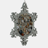 Granite Pebbles in het meer Tenaya bij Yosemite Tin Sneeuwvlok Ornament (Links)