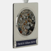 Granite Pebbles in het meer Tenaya bij Yosemite Verzilverd Banner Ornament (Rechts)