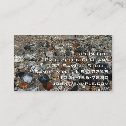 Granite Pebbles in het meer Tenaya bij Yosemite Visitekaartje (Voorkant)