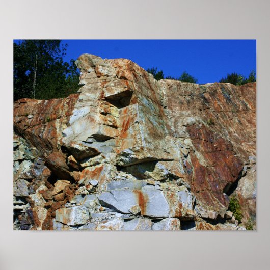 Granite Rock Cliff Natuur Poster (Voorkant)