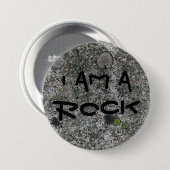 Granite Rock Gray Ik ben een Rock Ronde Button 7,6 Cm (Voorkant /achterkant)