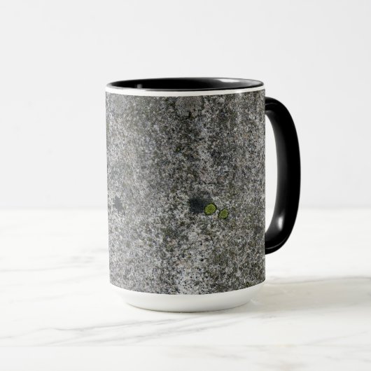 Granite Rock Grey met green Moss Mok (Voorkant rechts)