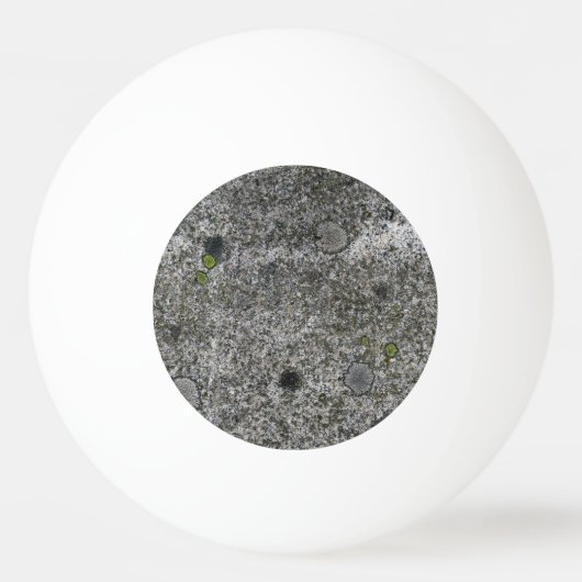 Granite Rock Grey met Moss Pingpongbal (Voorkant)