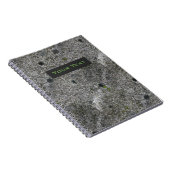 Granite Rock Grey met tekstlabel Notitieboek (Rechterzijde)