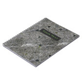 Granite Rock Grey met tekstlabel Notitieboek (Linkerzijde)