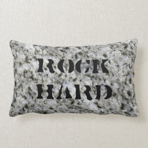 Granite Rock Hard White met tekst Kussen