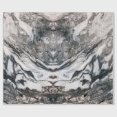 Granite Rock Marbling in Black, White en Grey Cadeaupapier (Vlak)