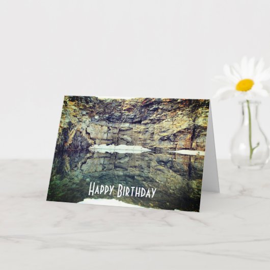Granite Rock reflecteert 1 Natuur Birthday Kaart (Kleine Plant)
