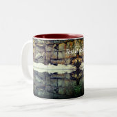 Granite Rock reflecteert Natuur op persoonlijke ti Tweekleurige Koffiemok (Voorkant links)