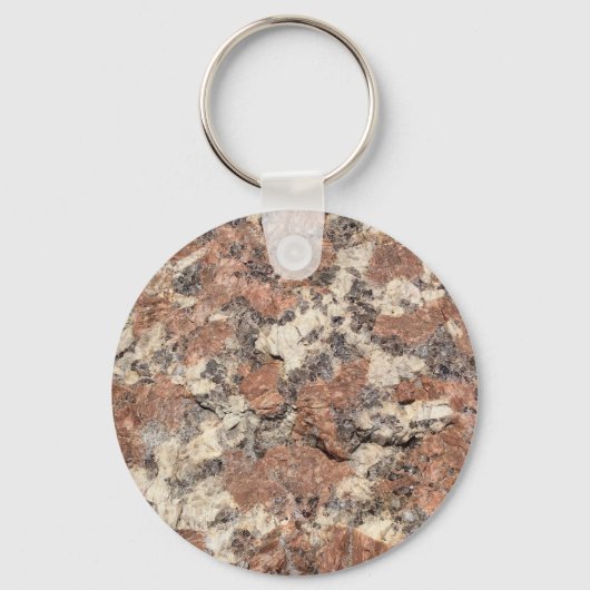 Granite Rock Texture - Roze Black White - Sleutelhanger (Voorkant)