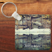 Granite Rock Wall reflecteert op maat Sleutelhanger (Voorkant)