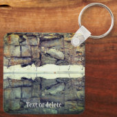 Granite Rock Wall reflecteert op maat Sleutelhanger (Achterkant)