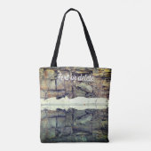 Granite Rock Wall reflecteert op persoonlijke voor Tote Bag (Achterkant)