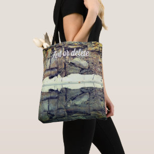 Granite Rock Wall reflecteert op persoonlijke voor Tote Bag