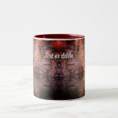 Granite Rock Wall Reflection 3 Natuur gepersonalis Tweekleurige Koffiemok (Center)