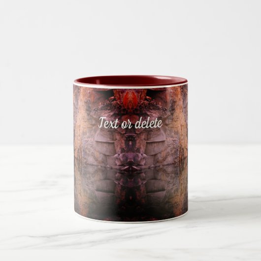 Granite Rock Wall Reflection 3 Natuur gepersonalis Tweekleurige Koffiemok (Center)