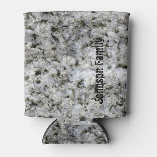 Granite Rock White met naam Blikjeskoeler (Voorkant)