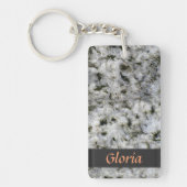 Granite Rock White met naam Sleutelhanger (Voorkant)