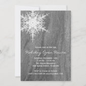 Granite & Snowflake Holiday Open House Uitnodiging (Voorkant)