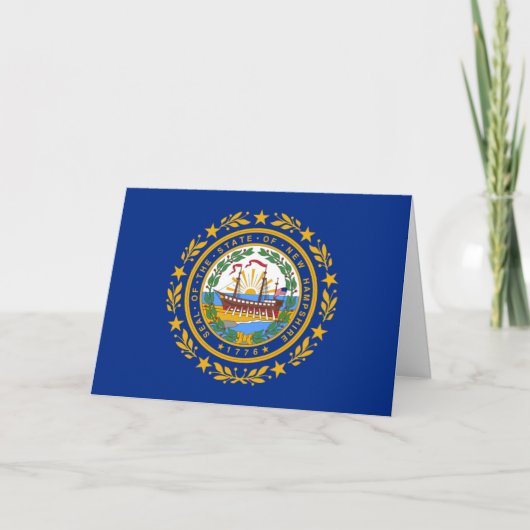 Granite Stater Flag, Flag of New Hampshire Kaart (Voorkant)