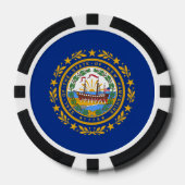 Granite Stater Flag, Flag of New Hampshire Poker Chips (Voorkant)