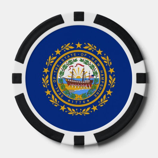 Granite Stater Flag, Flag of New Hampshire Poker Chips (Voorkant)