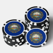 Granite Stater Flag, Flag of New Hampshire Poker Chips (Opstapeling)