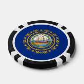 Granite Stater Flag, Flag of New Hampshire Poker Chips (Enkel)