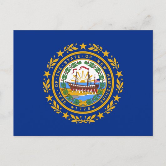 Granite Stater Flag, vlag van New Hampshire Briefkaart (Voorkant)