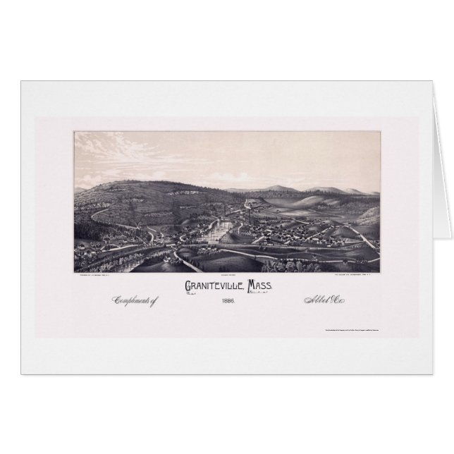 Graniteville, MA Panoramic Map - 1886 (Voorkant Horizontaal)
