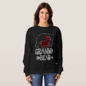 Granma Beer Buffalo met kerstkerstfamilie Pajama Trui (Voorkant volledig)