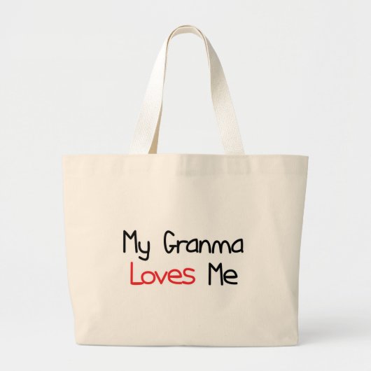 Granma houdt van mij grote tote bag (Voorkant)