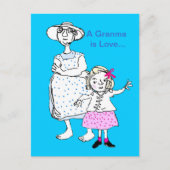Granma is Love Briefkaart (Voorkant)