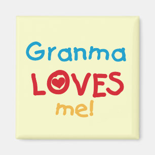 Granma Loves Me T-shirts en geschenken Magneet