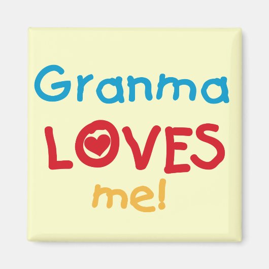 Granma Loves Me T-shirts en geschenken Magneet (Voorkant)