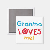 Granma Loves Me T-shirts en geschenken Magneet (Voorkant / Achterkant)