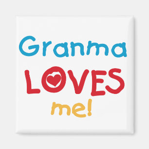 Granma Loves Me T-shirts en geschenken Magneet