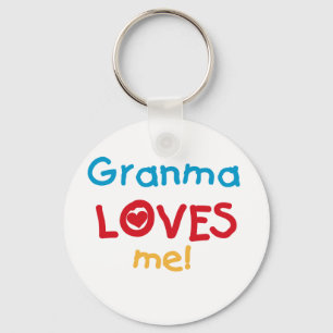 Granma Loves Me T-shirts en geschenken Sleutelhanger