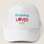 Granma Loves Me T-shirts en geschenken Trucker Pet (Voorkant)