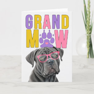 GranMAW Cane Corso GrandDOG Grootouders Dag Feestdagen Kaart