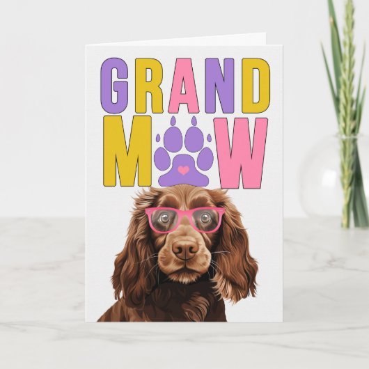 GranMAW Field Spaniel HOND Grootouders Dag Feestdagen Kaart (Voorkant)