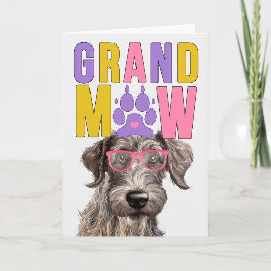 GranMAW Schotse Deerhound HOND Grootouders Dag Feestdagen Kaart (Voorkant)