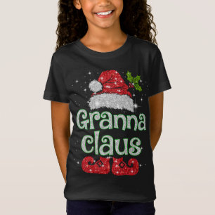 Granna Claus Kerstman Grappige Kerst Pyjama Matchi T-shirt